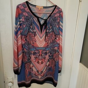 Peach Puff Boho Tunic Blouse